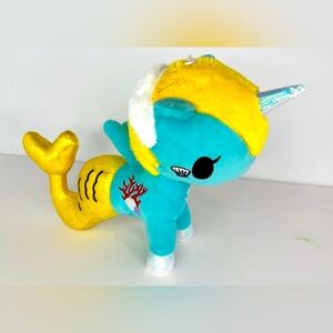 Tokidoki Mermicorno Seychelles Stuffed Plush Blue Shiny Yellow Tail